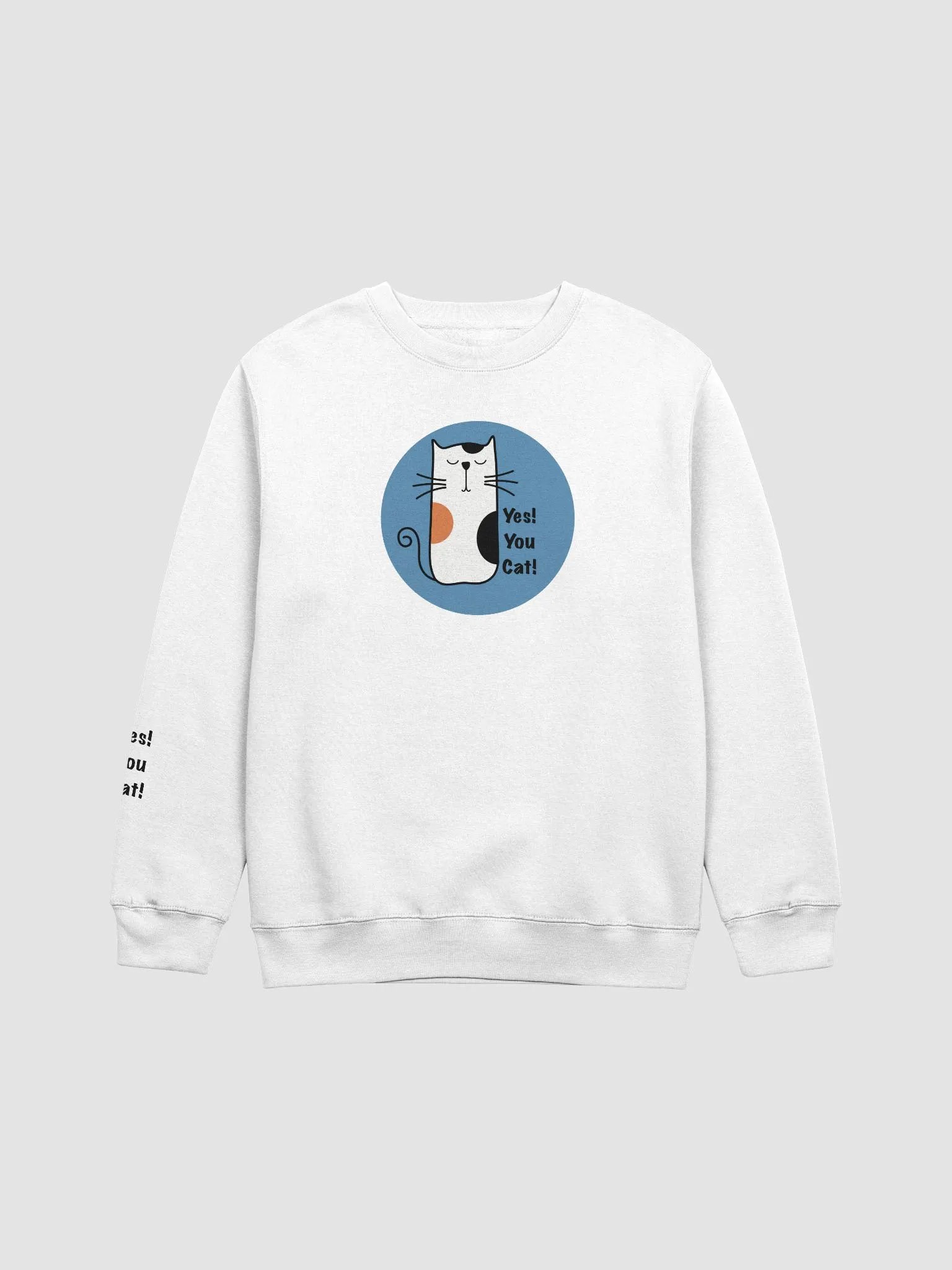 Yes! You Cat! Premium white crewneck product image (2)
