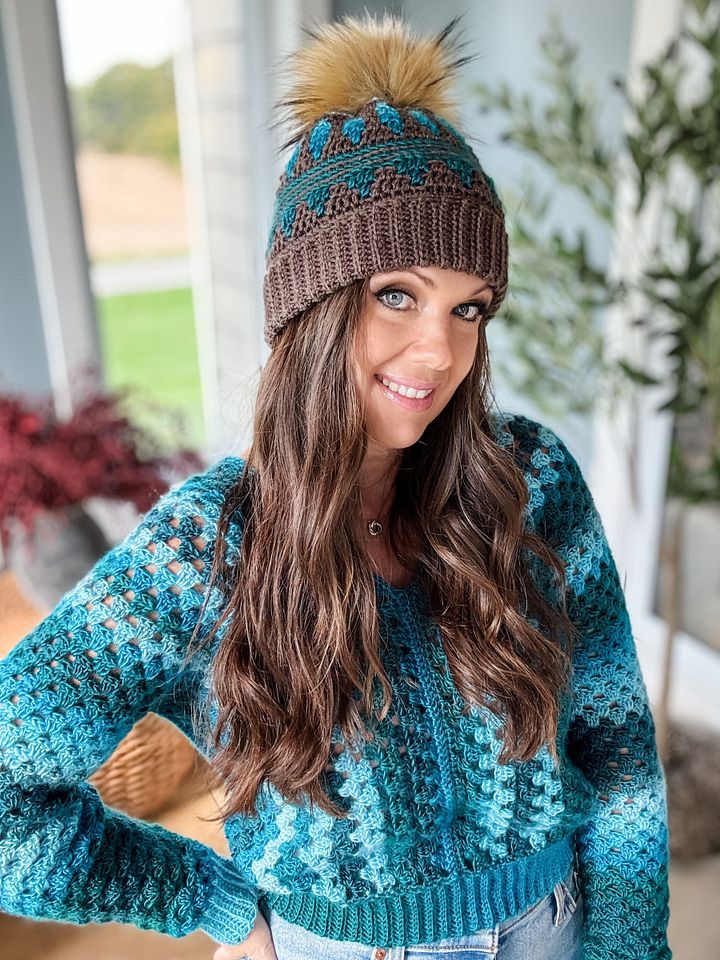 Autumn's Charm Mosaic Hat Crochet Pattern product image (2)