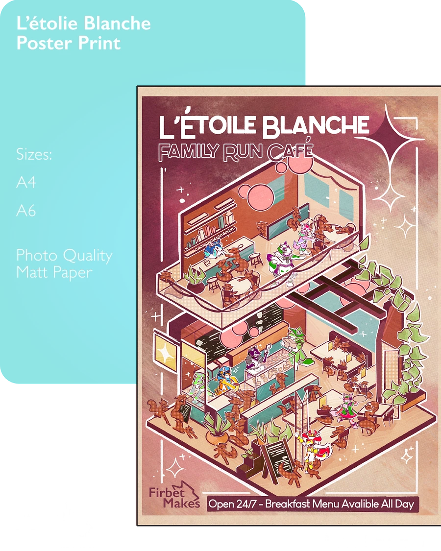 Café L'étoile Blanche Wolves Prints product image (2)