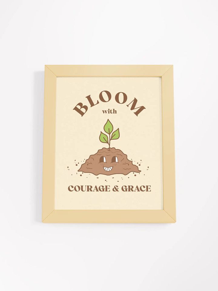 Bloom With Grace Retro Motivational Quote Framed Wall Art Print product image (6)