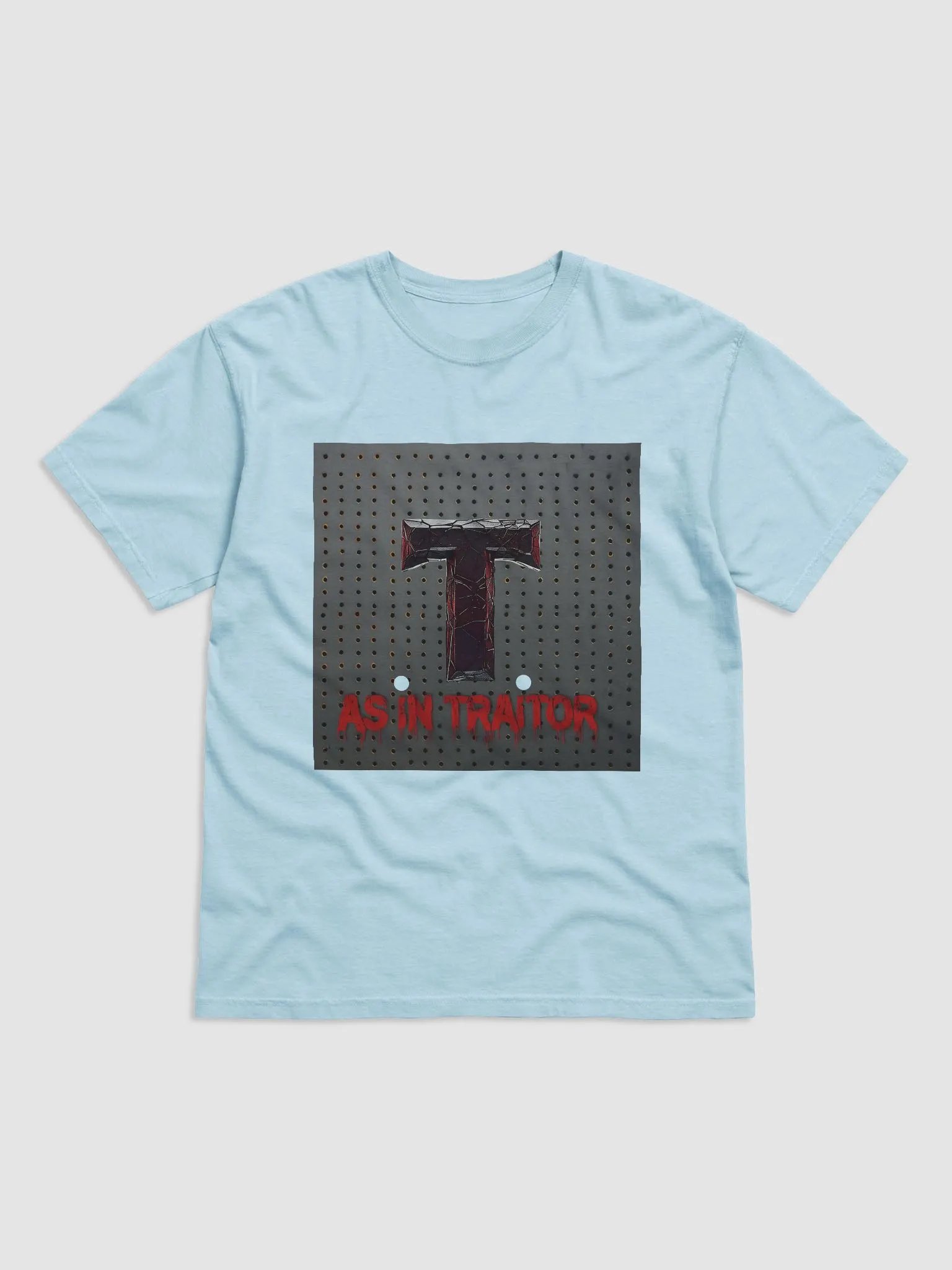 T as in traitor garment-dyed heavyweight t-shirt by dark alphabet product image (1)