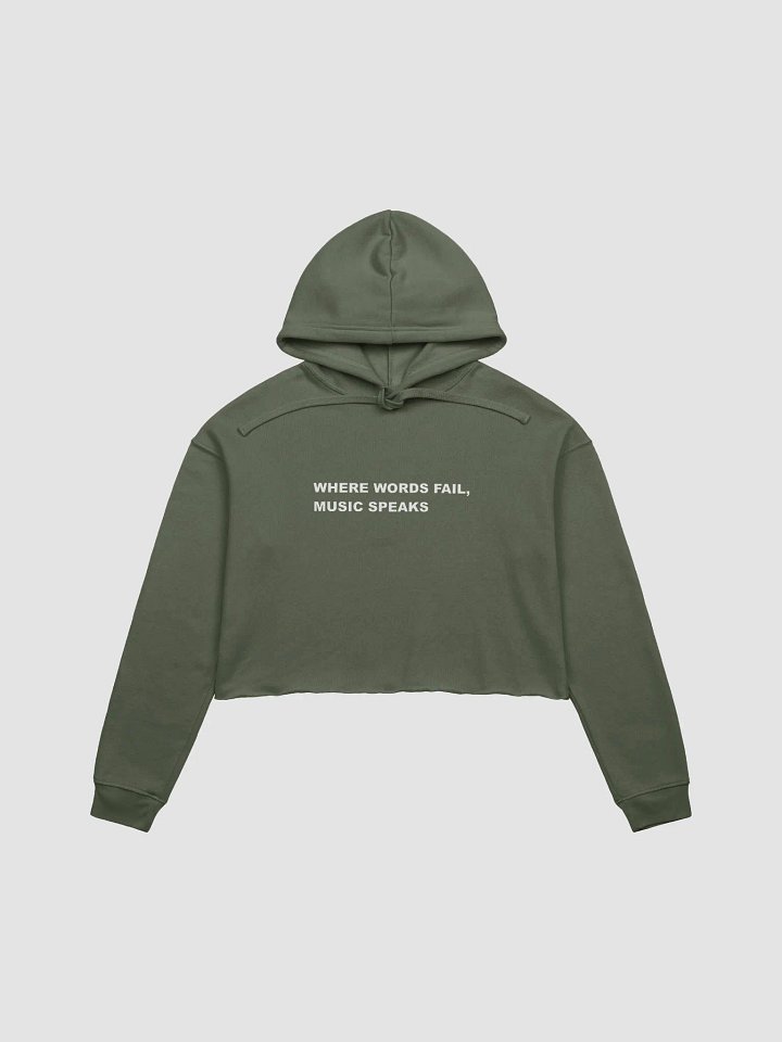 MUSIC SPEAKS WOMANS HOODIE product image (1)
