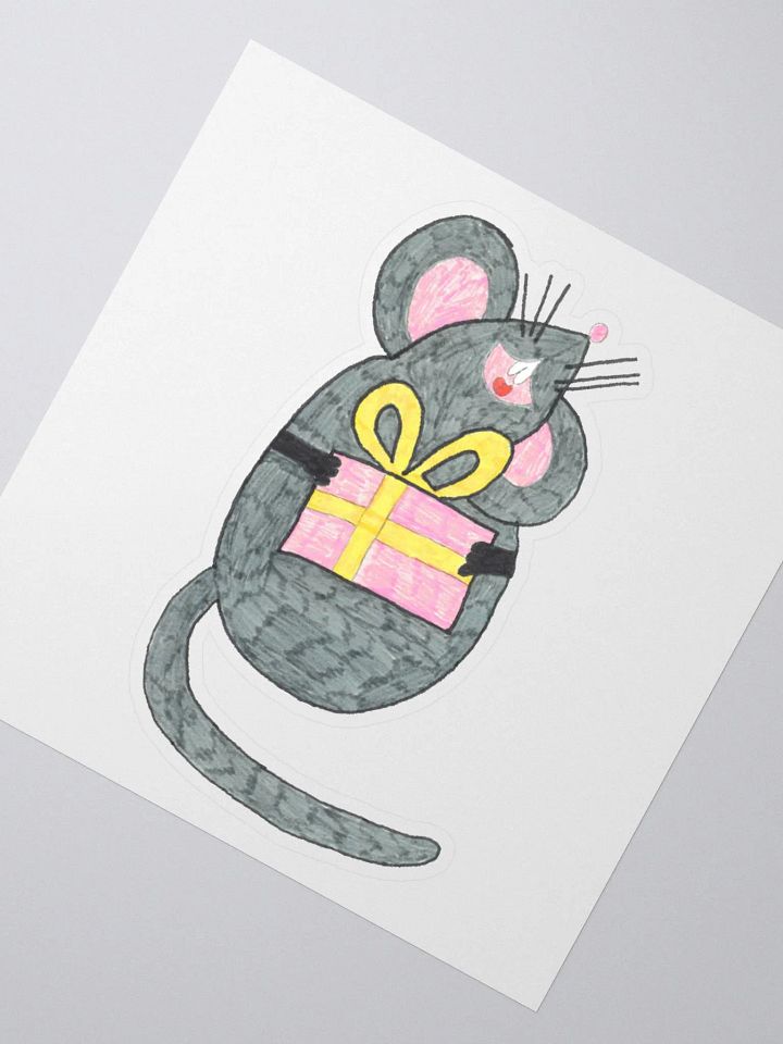 Present mouse sticker product image (2)