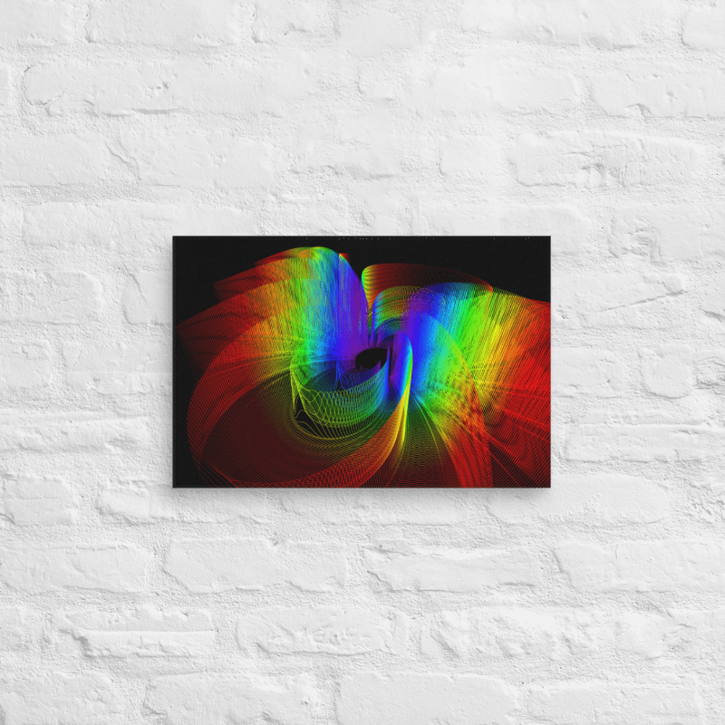 Sparse Spectral Spaceport Sigma - Diffraction Curves Physics Art Canvas Print product image (3)