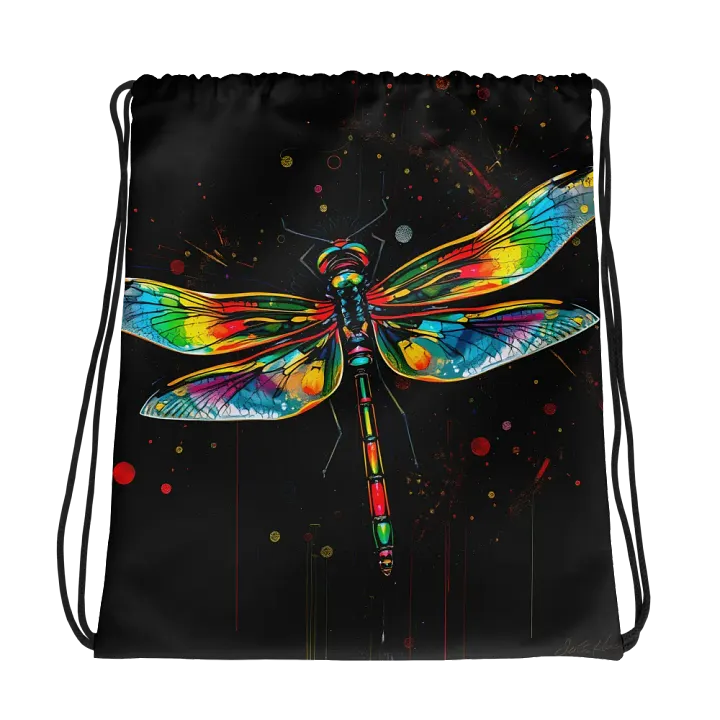 Vibrant Dragonfly All-Over Drawstring Bag product image (1)