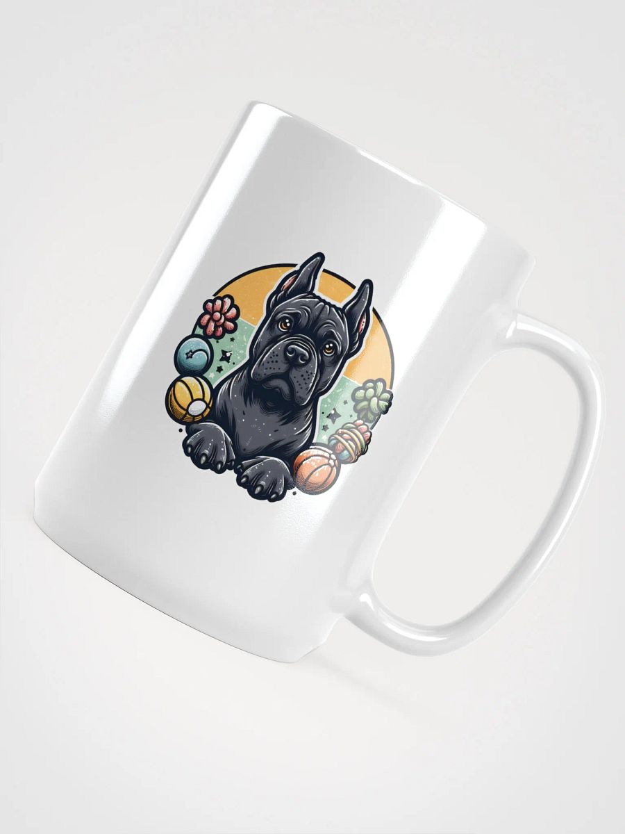 Black Cane Corso with Colorful Balls Mug – Fun Dog Lover Gift product image (4)