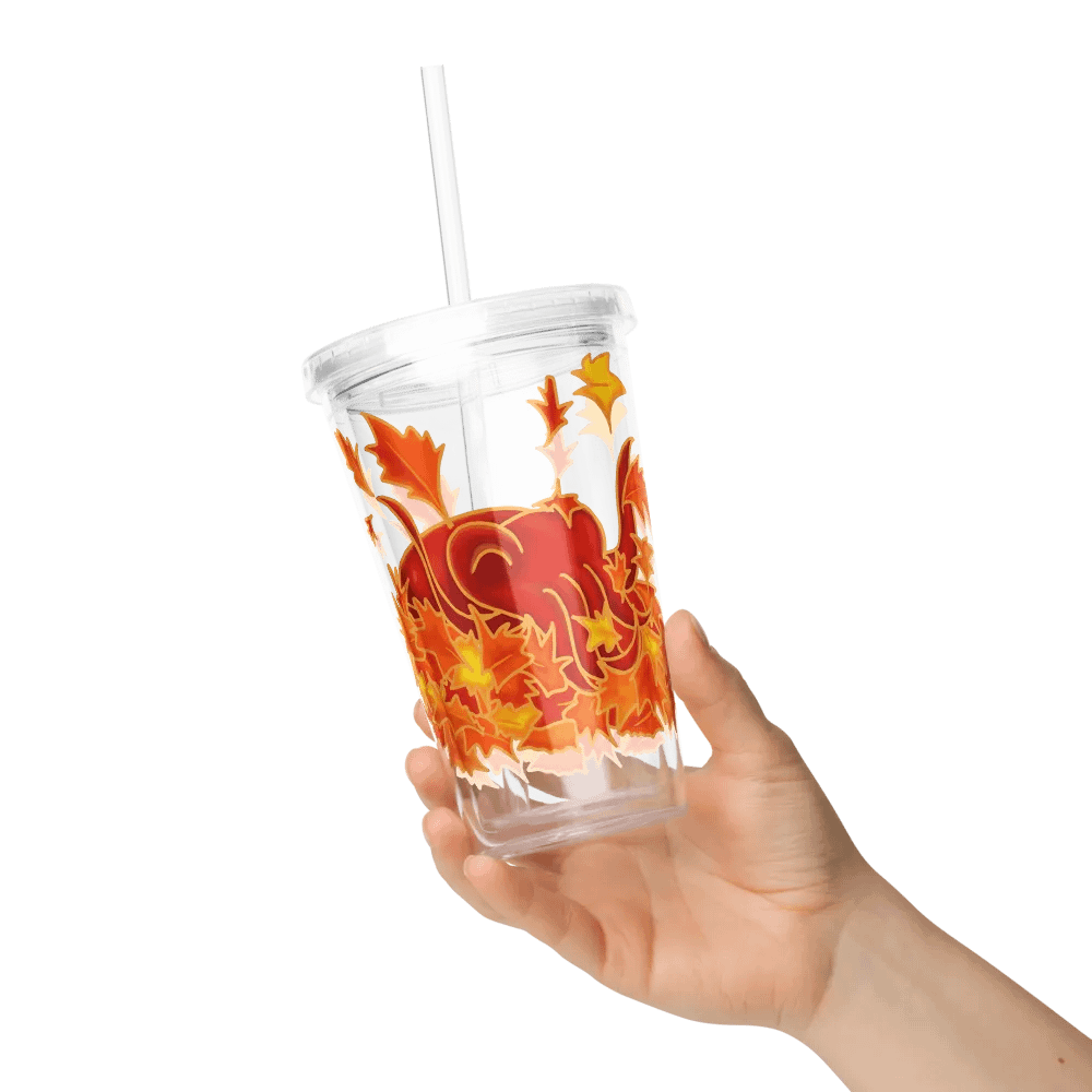 Leafpile Cuttle Tumbler with straw - double sided product image (8)