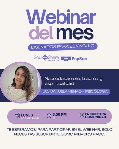 ¡No te pierdas nuestro webinario el 8 de Septiembre! Comenta la palabra SANAR para que te enviemos tu invitación a unirte a n...