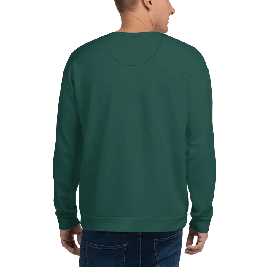 Plain Dark Green Soft Summer Unisex Recycled Polyester Heavyweight Premium Sweatshirt by Treasure Pie product image (7)