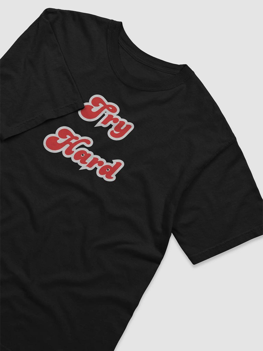 Bold Red 'Try Hard' Tee product image (6)