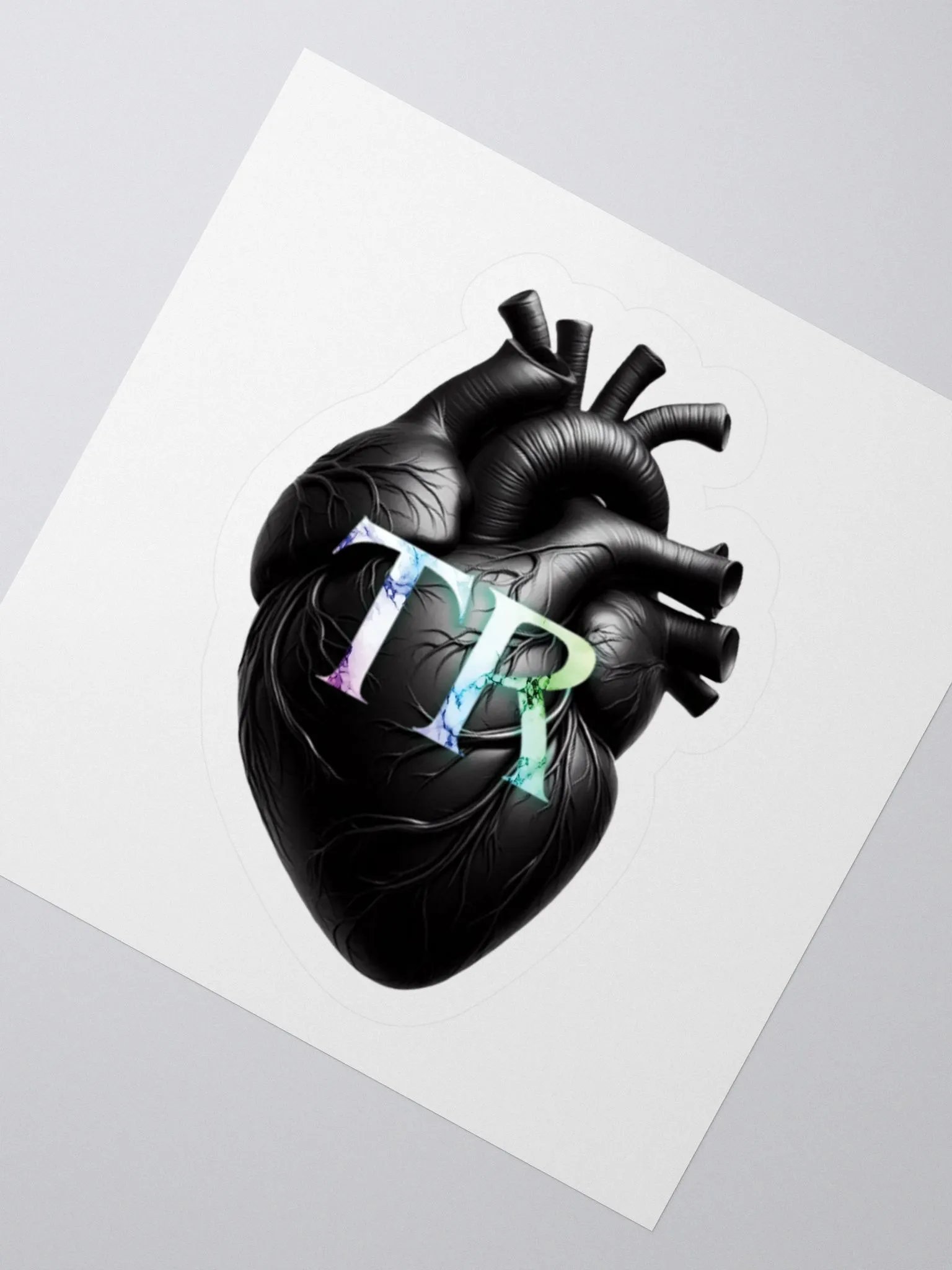 TR Black Heart sticker product image (4)