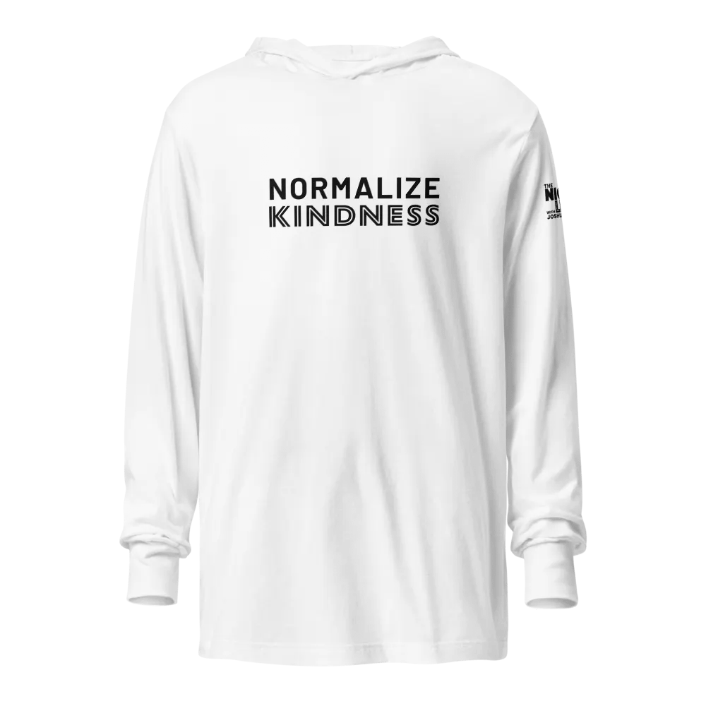 Normalize Kindness Hooded Tee (black text) product image (24)