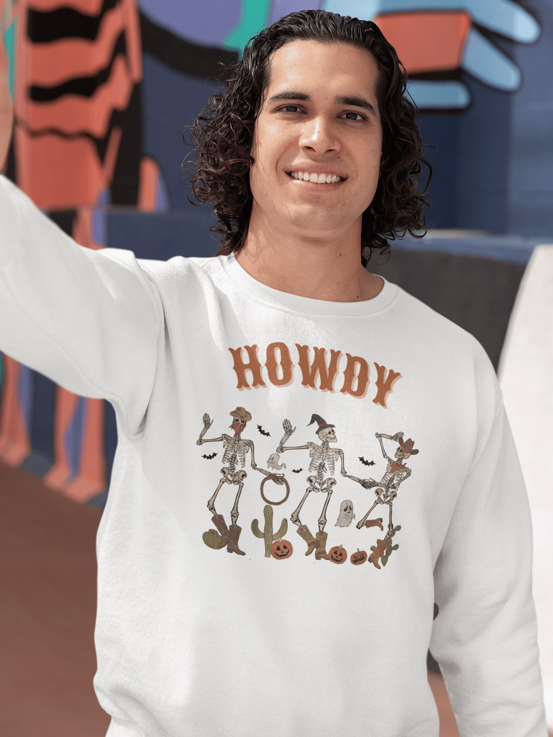 Halloween Dancing Cowboy Skeletons Sweatshirt product image (1)