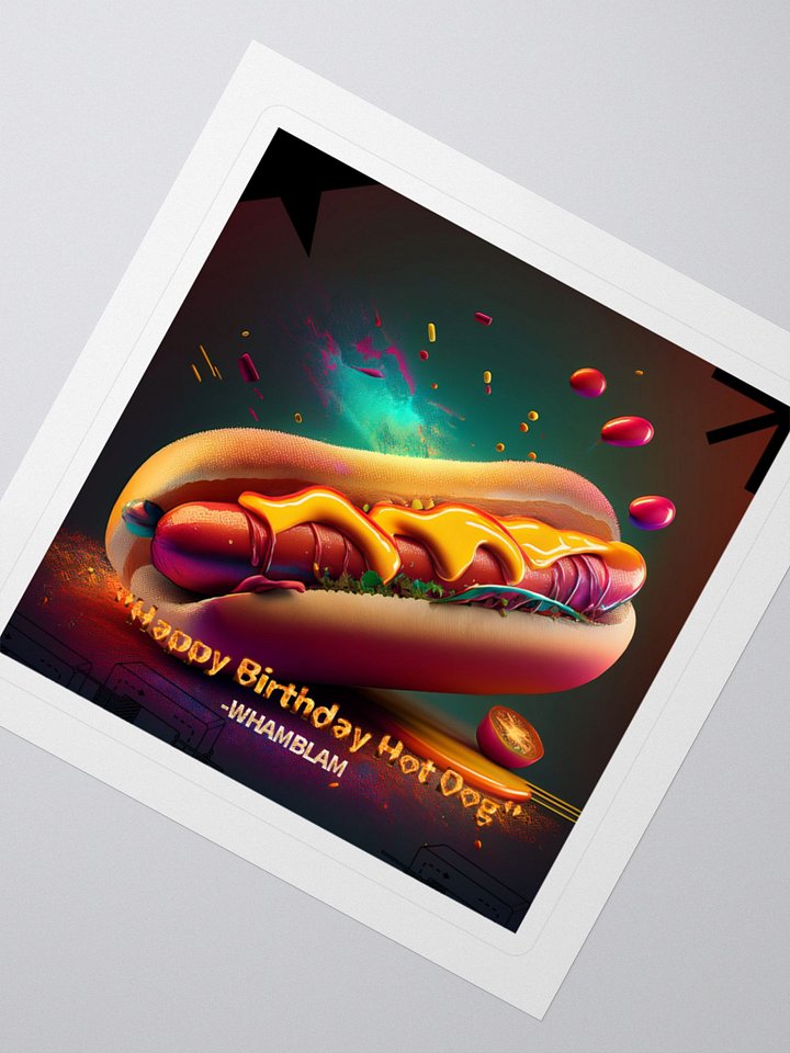 Happy Birthday Hot Dog Sticker product image (2)