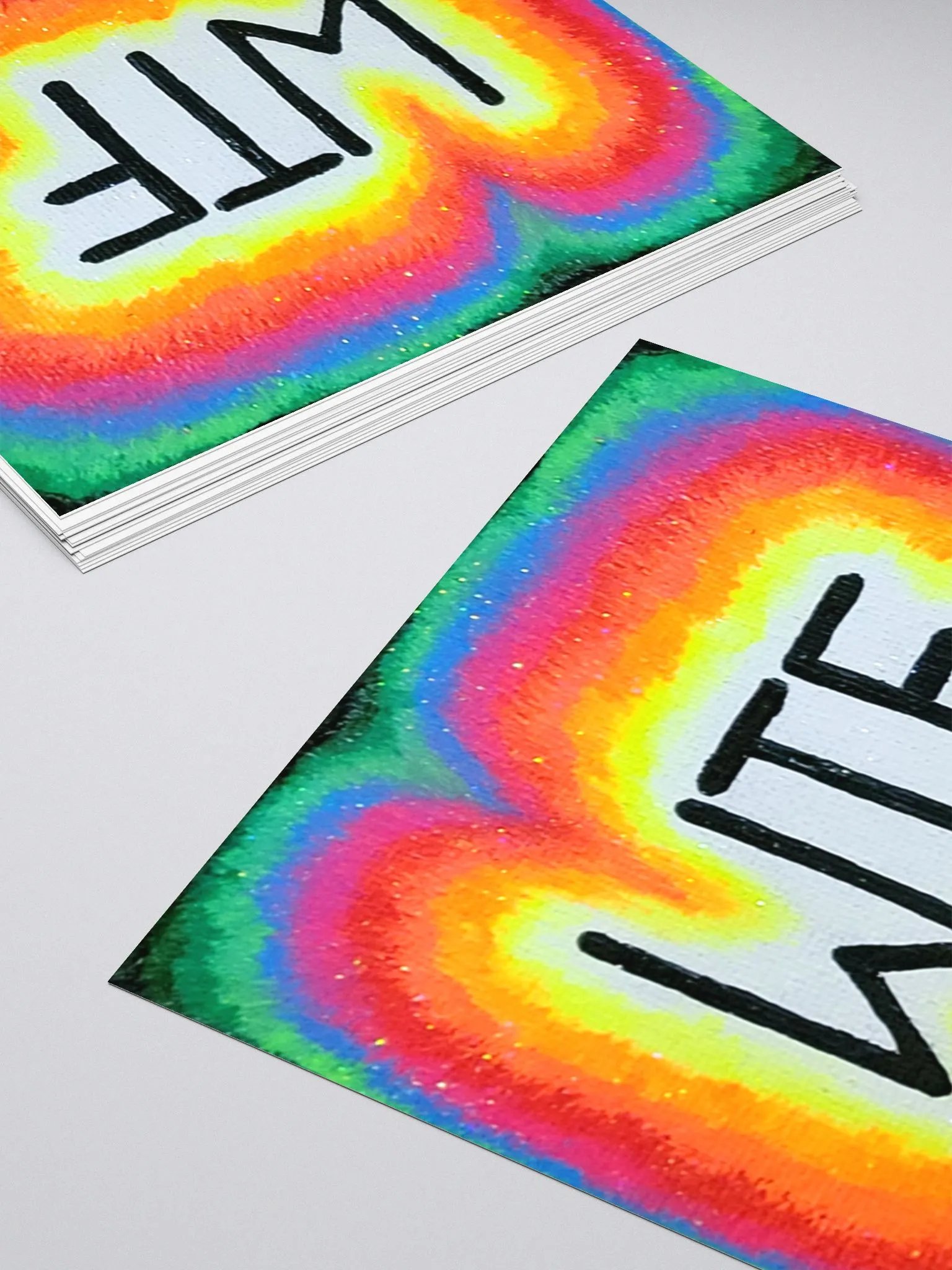 WTF Neon Square Stickers 4x4 and Larger product image (4)
