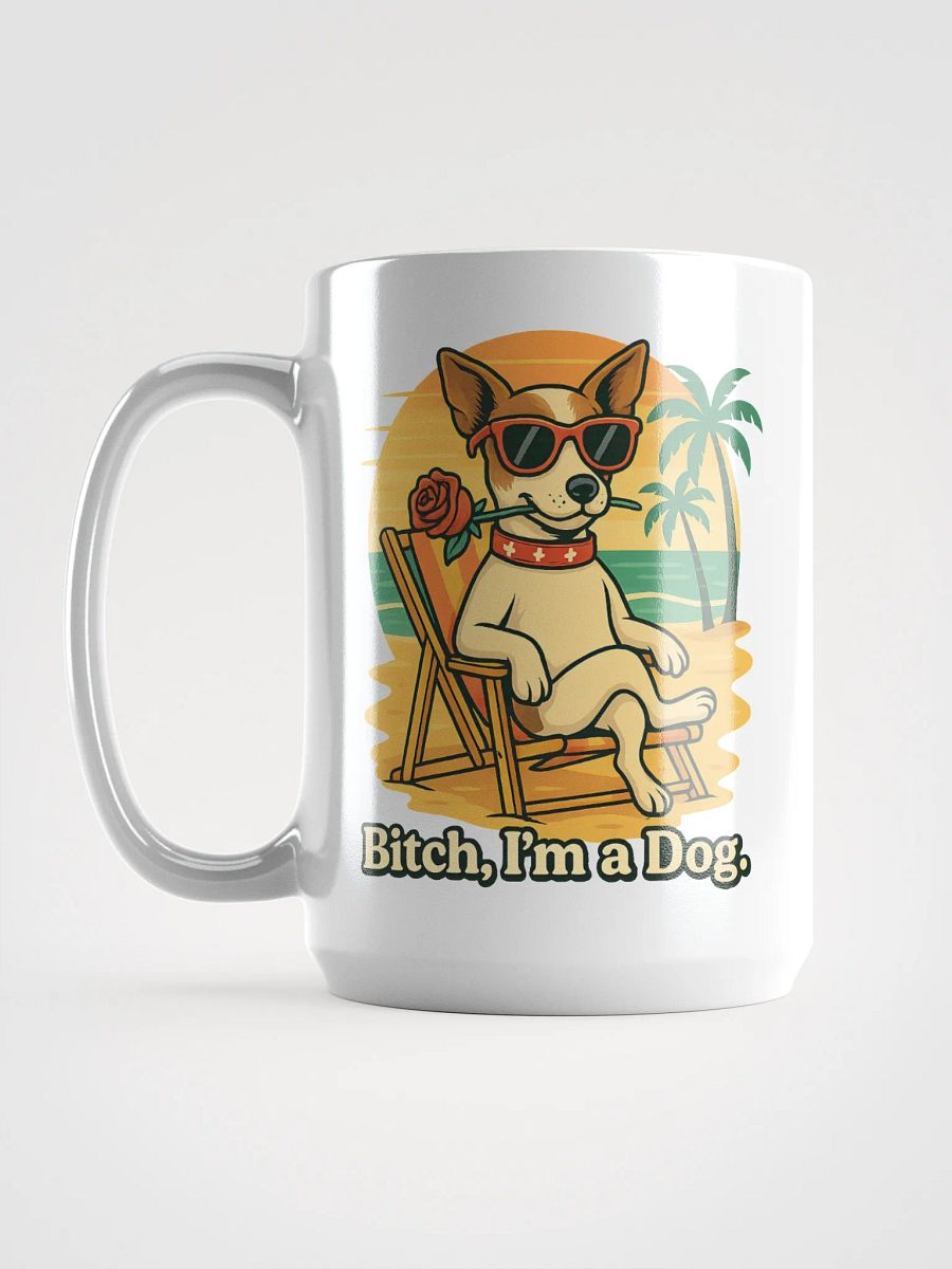 Beach Bum Dog White Glossy Mug product image (6)