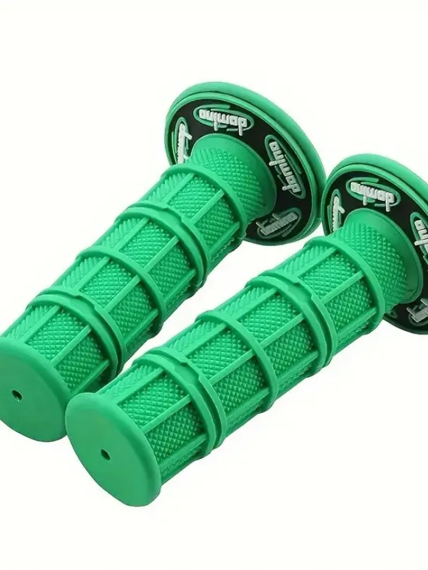 DIRT BIKE GRIPS WITH DOUNUTS (GREEN) product image (1)