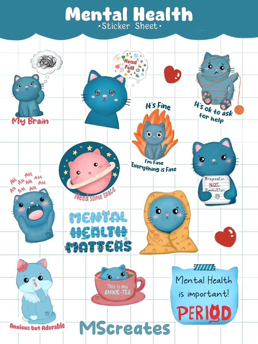 Mental Health Sticker Sheet product image (1)