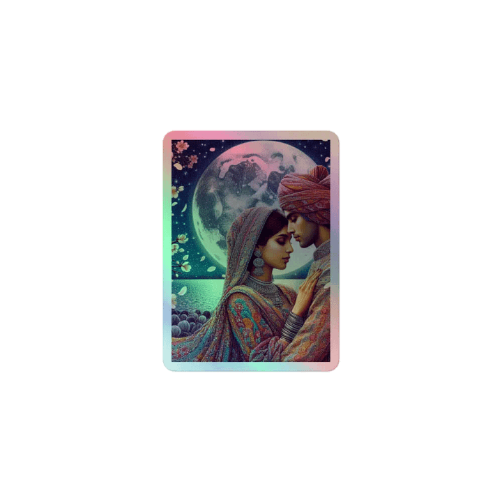 👑Holographic sticker. Gold Hindi Song Oldies Music purana din1920 product image (1)