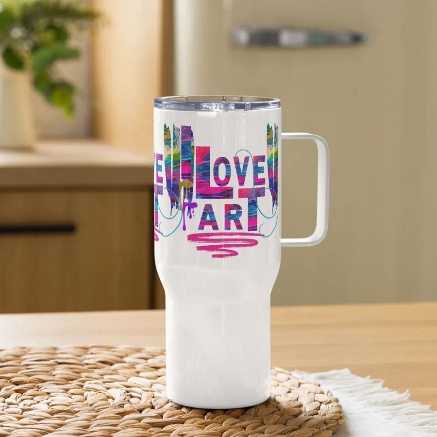 Love Art Travel Mug for art students moms daughters friends art teachers product image (11)