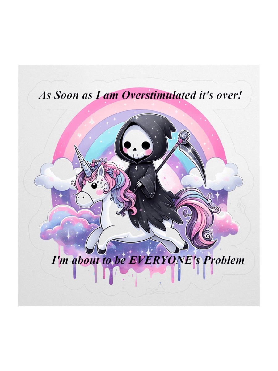 Overstimulated Reaper Unicorn Sticker product image (1)