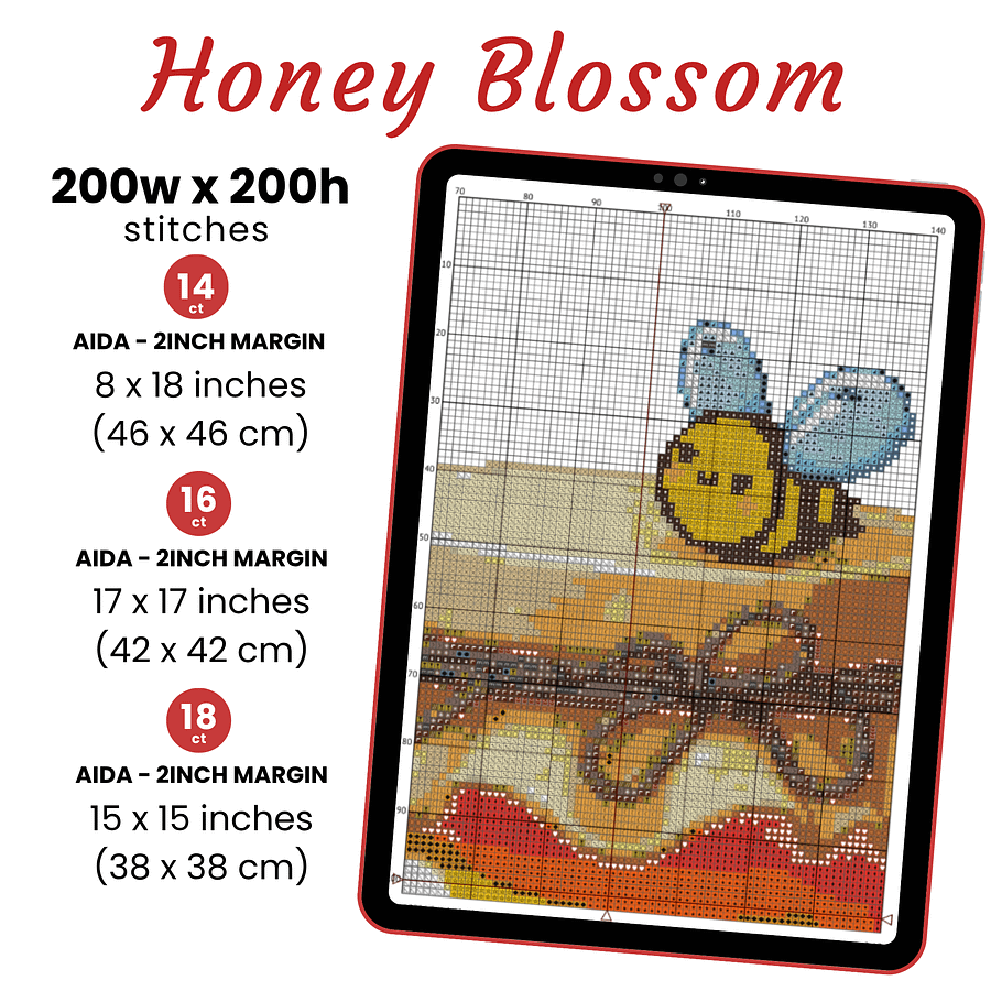 Honey Blossom Cross Stitch Pattern product image (2)