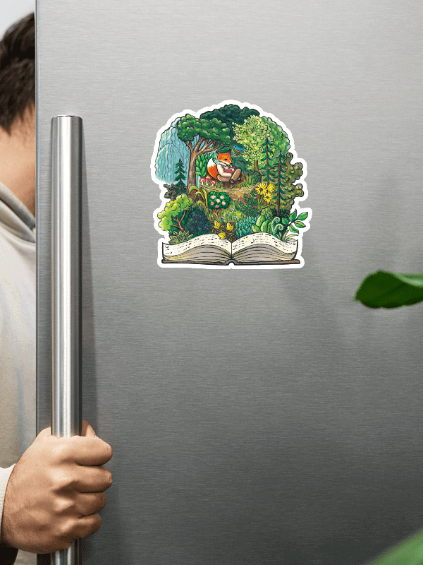Fantasy Forest Fox Cake - 6 Inch Magnet product image (3)