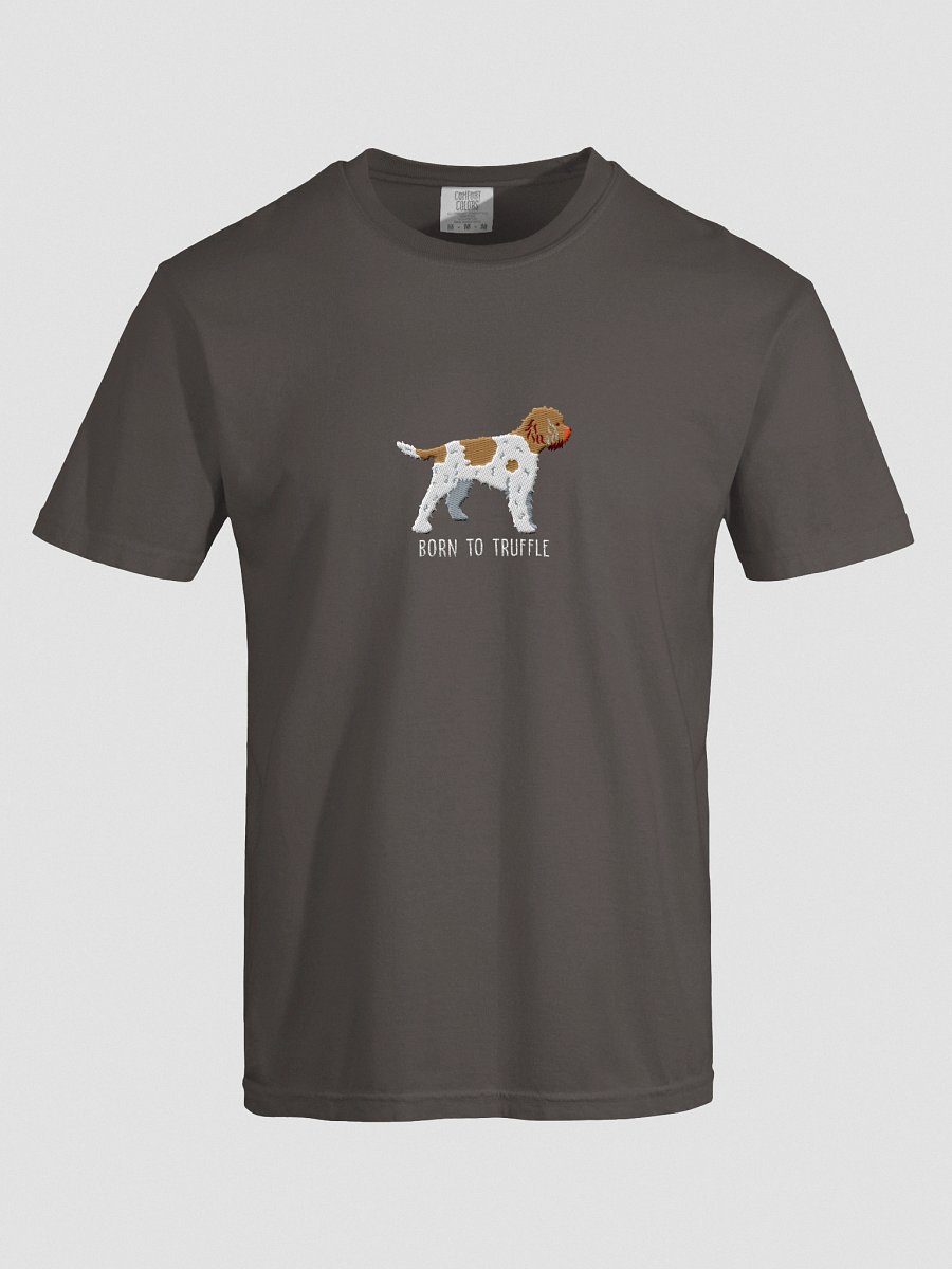 Born to Truffle T-Shirt(Embroidered) of a Lagotto Romagnolo(Brown & White) product image (17)