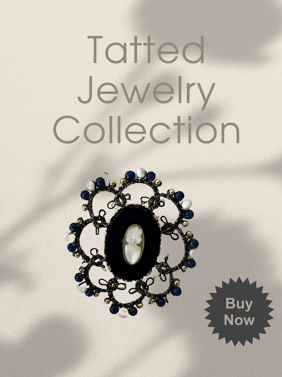 Lace Brooch with Antique Hand-Carved Cameo product image (1)