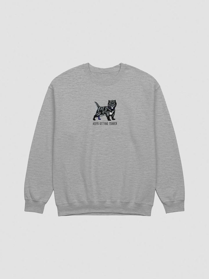 Keeps Getting Terrier Sweatshirt (Embroidered) of a Cairn Terrier(Black) product image (10)