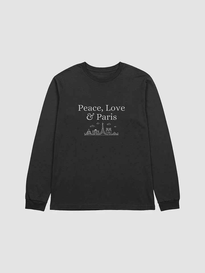 Peace, Love and Paris with Monuments Long Sleeve Tee product image (1)