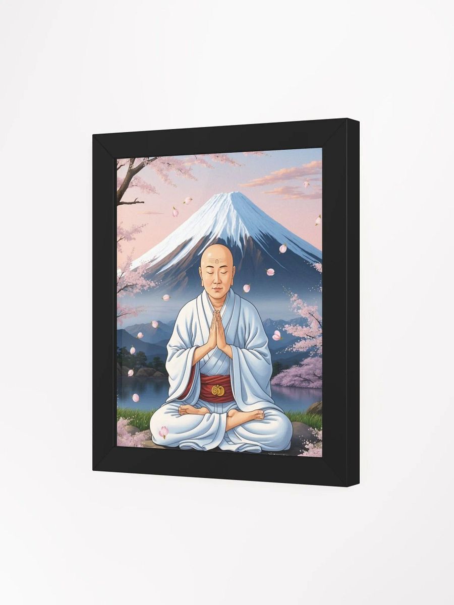 Nichiren Chanting Nam Myoho Renge Kyo at Mount Fuji - Framed Matte Poster product image (3)
