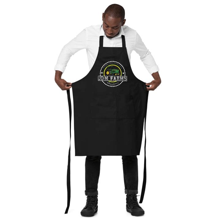 Retro Tractor Logo Organic Cotton Apron product image (2)