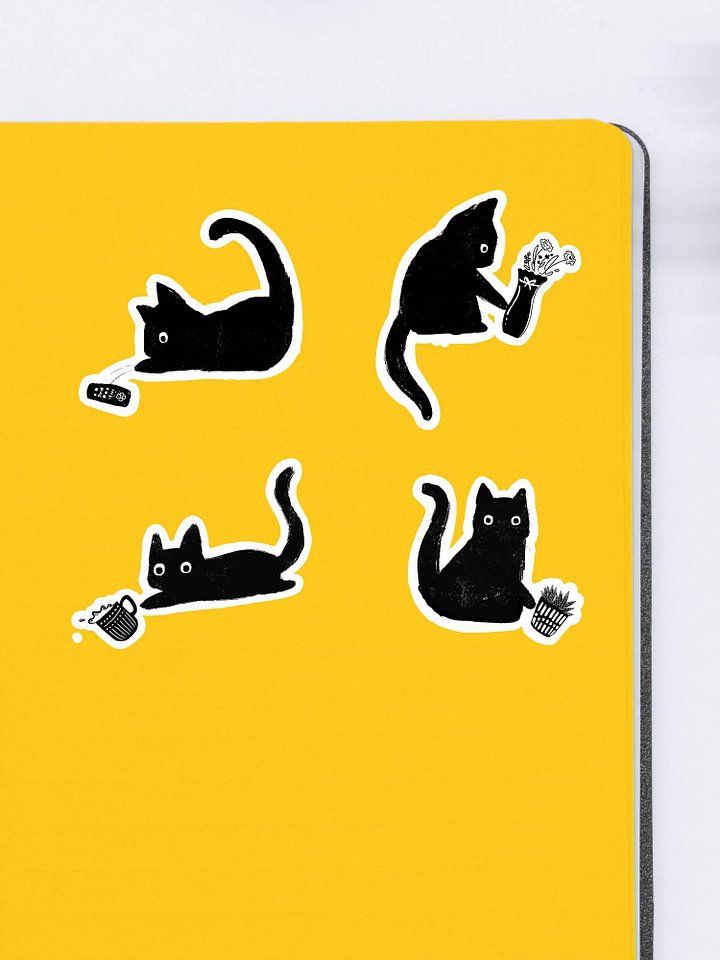 Bad Cats Knocking Stuff Over Stickers product image (2)