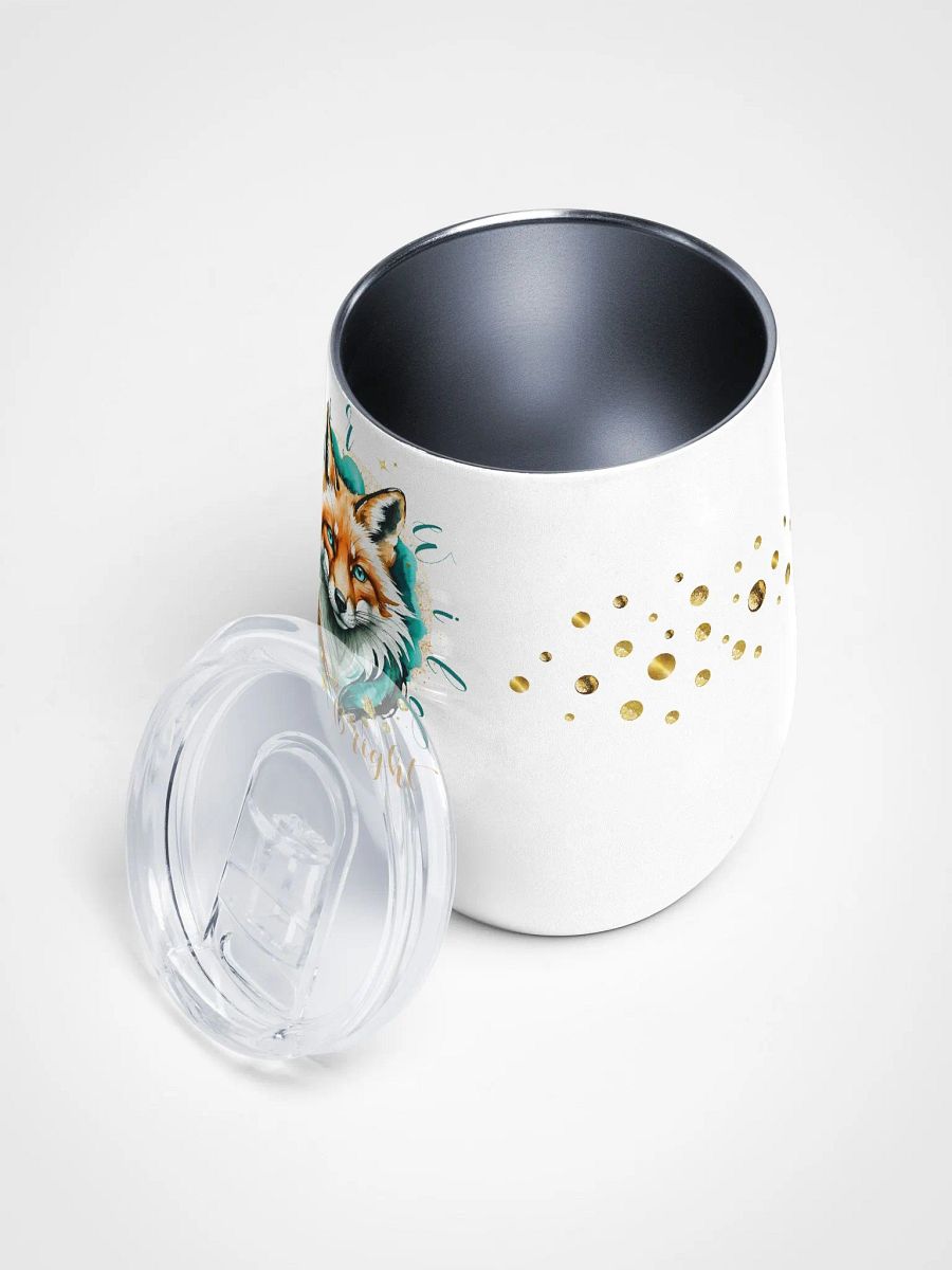 Wander Wild Shine Bright Fox Wine Tumbler product image (3)