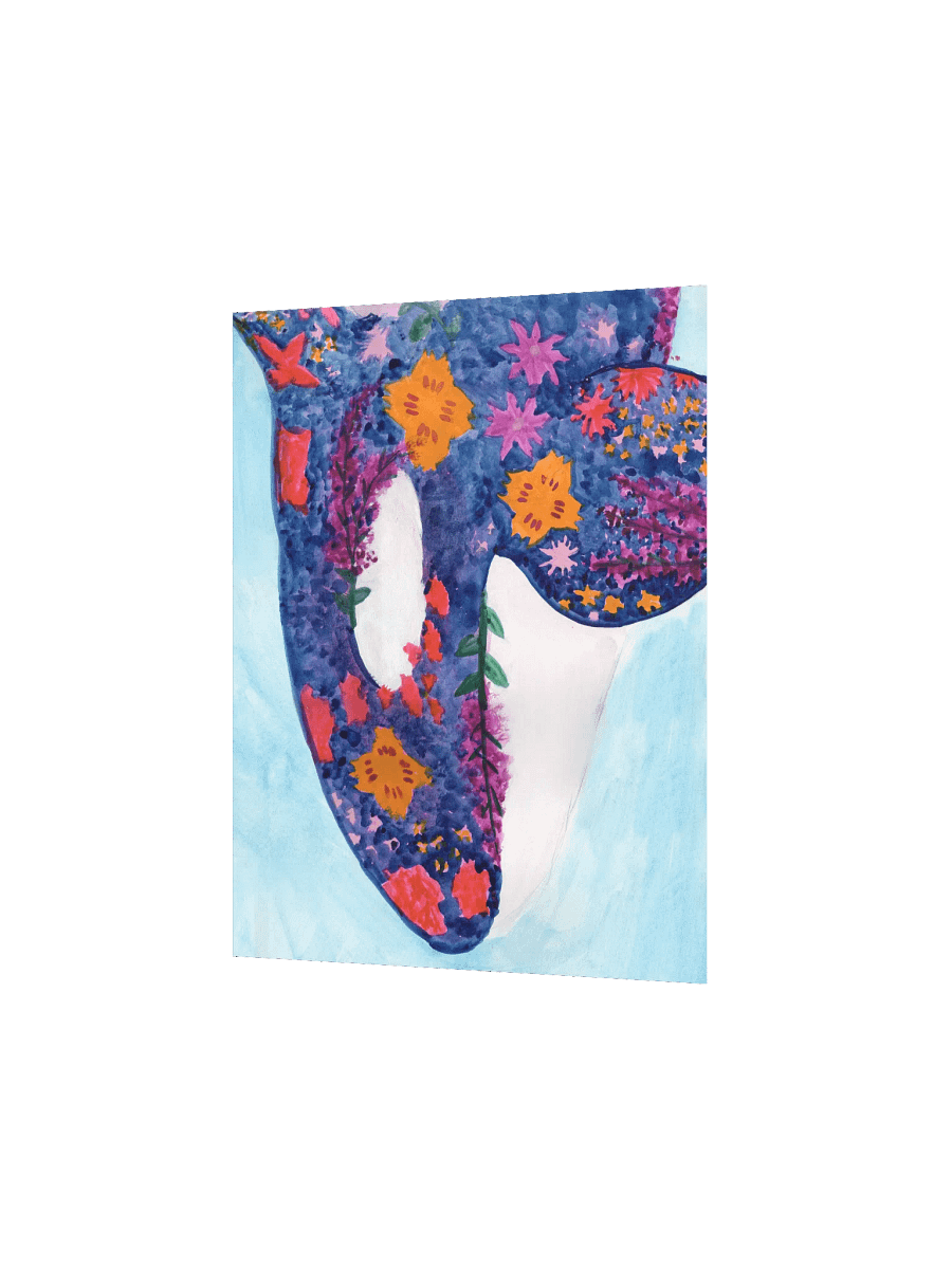 floral orca 05 - watercolour on paper - print product image (3)