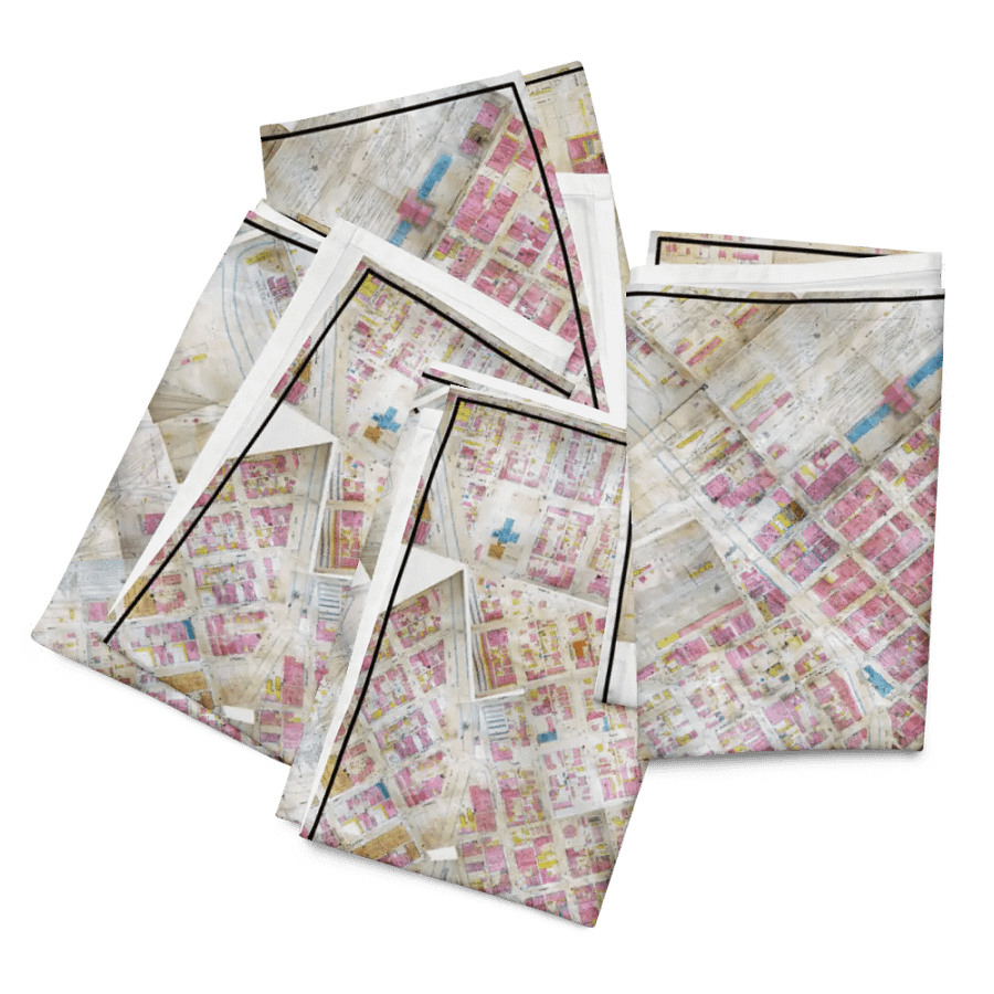 Auraria 1928 Map Mosaic Cloth Napkins product image (10)