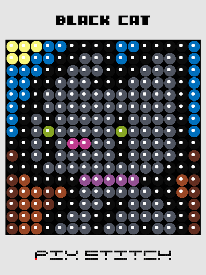 Black Cat Pixel Art product image (1)