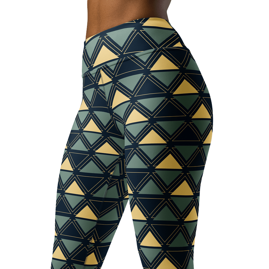 Triangulated Night Geometric Print Yoga Leggings product image (4)