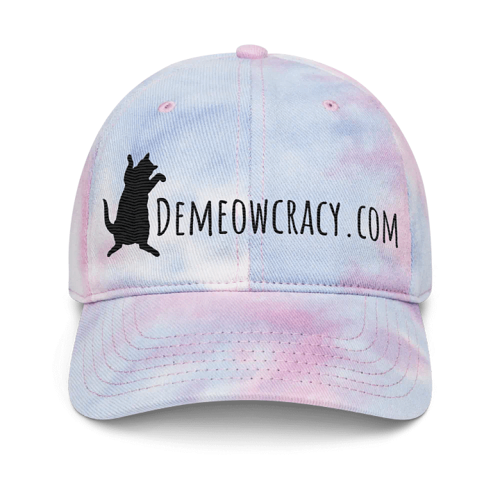 Groovy DeMeowcracy.com Tie-Dye Dad Hat product image (3)