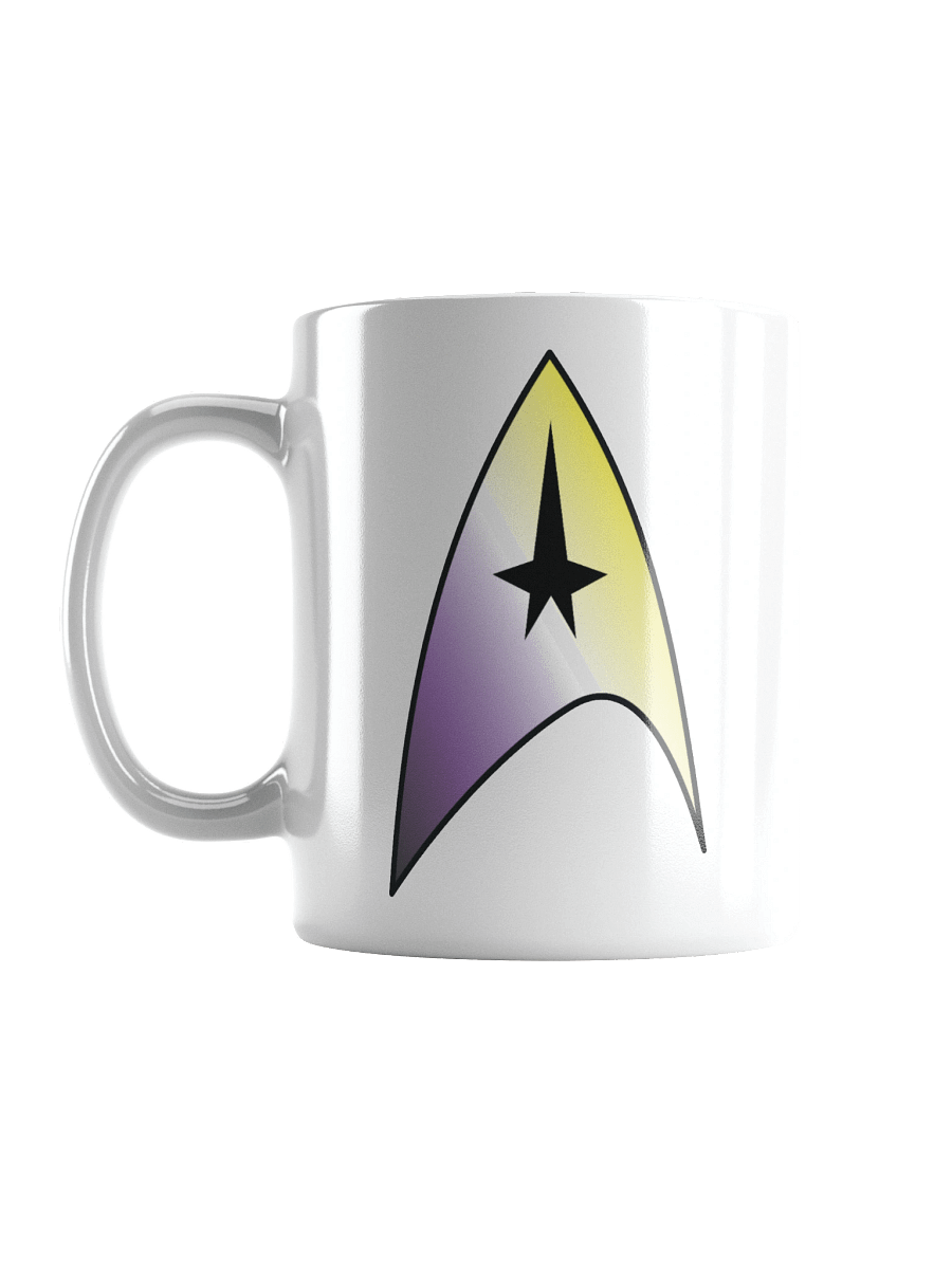 Non-binary Pride Gradient Starfleet Mug product image (6)