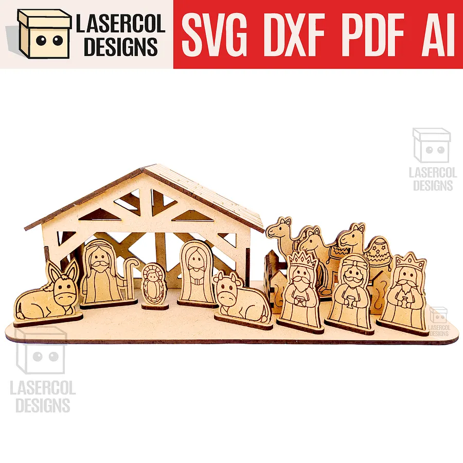 Nativity Scene - Christmas Gift - Laser Cut Files product image (1)