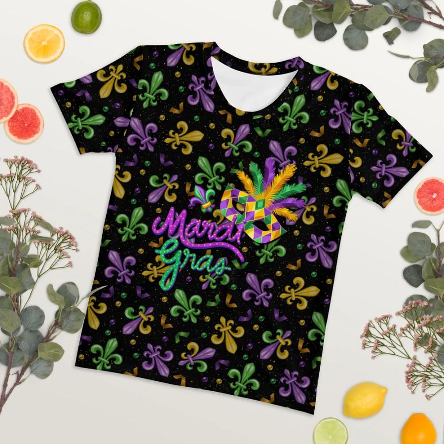 Mardi Gra All Over Print T-shirt product image (6)