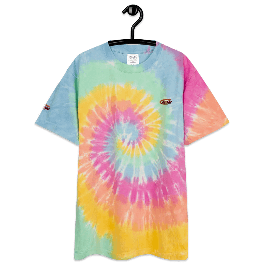 "A&W" Embroidered Tie-Dye Shirt Chest And Sleeve product image (7)