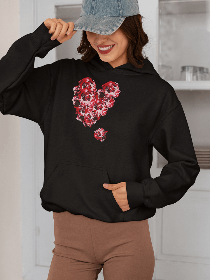 Rose Heart Gildan Hoodie product image (2)