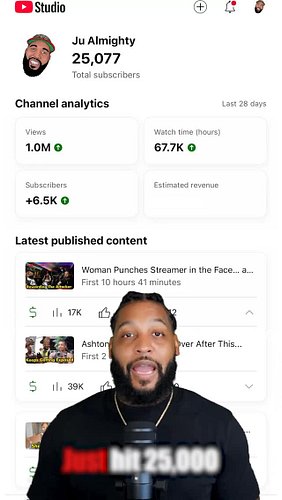 Just hit 25K Subs on YouTube… well actually 27K now 😤🔥 
 
Over 5.4 million views and we’re just getting started! 
 
Tap in, Y...