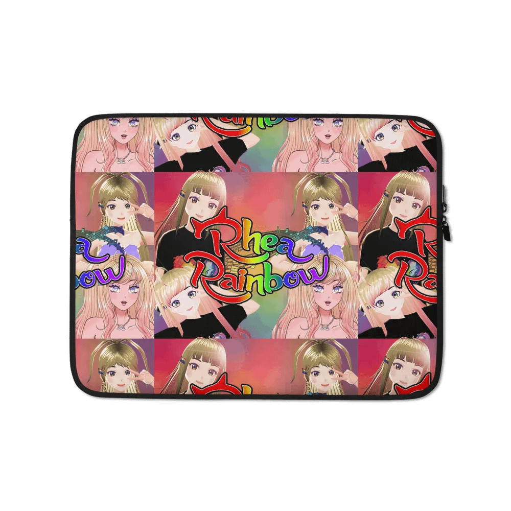 🌈Rhea Rainbow "POGgression" Laptop Sleeve! product image (1)
