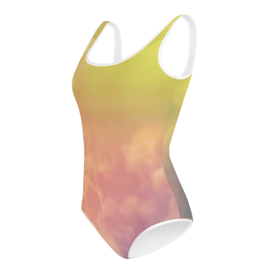 Blur cloud rainbow Design Youth One Piece Swimsuit - V12 product image (4)