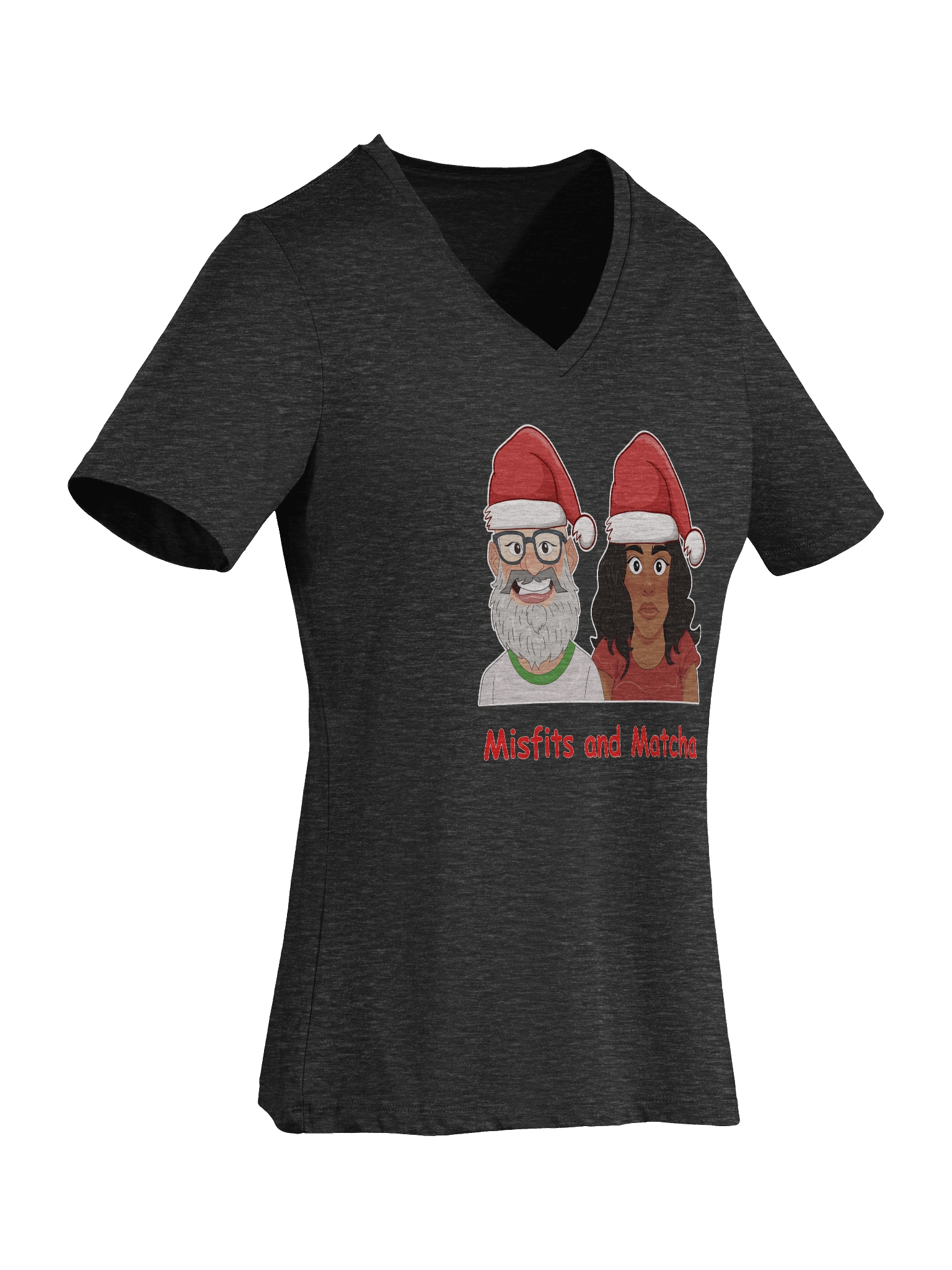 Women's Jasmine and Kevin Santa V Neck Tee Shirt product image (18)