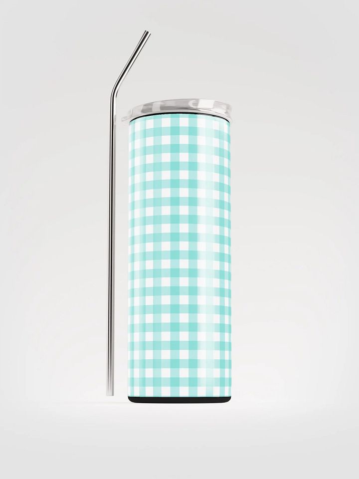 Teal and White Gingham 20 oz Tumbler product image (2)